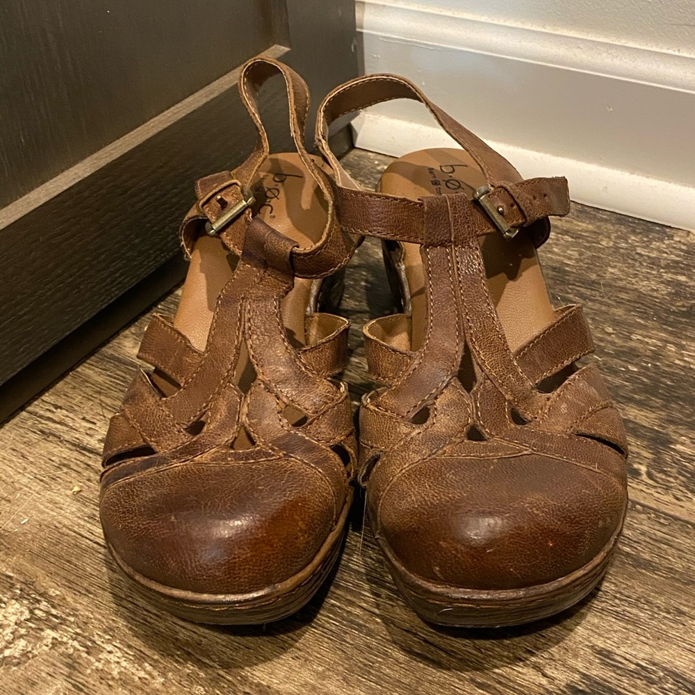Born leather clogs
